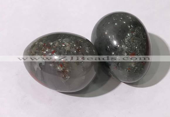 CDN1389 35*45mm egg-shaped African bloodstone decorations wholesale