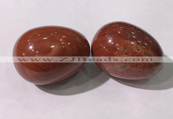CDN1398 35*45mm egg-shaped red jasper decorations wholesale