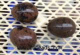 CDN310 30*40mm egg-shaped mahogany obsidian decorations wholesale