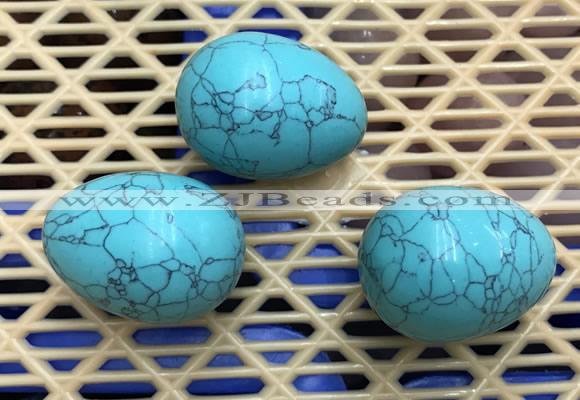 CDN315 30*40mm egg-shaped imitation turquoise decorations wholesale