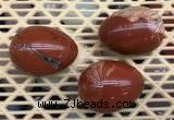 CDN319 30*40mm egg-shaped red jasper decorations wholesale