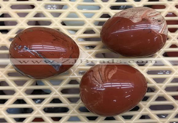 CDN319 30*40mm egg-shaped red jasper decorations wholesale