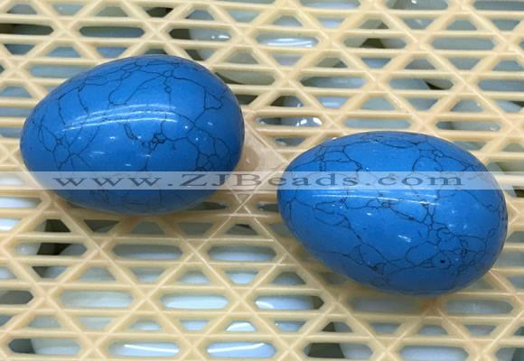CDN343 35*50mm egg-shaped imitation turquoise decorations wholesale
