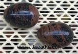 CDN356 35*50mm egg-shaped mahogany obsidian decorations wholesale