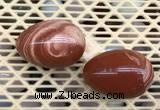 CDN363 35*50mm egg-shaped red jasper decorations wholesale