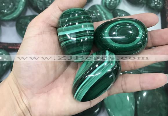 CDN37 25*40mm - 30*45mm egg-shaped natural malachite decorations