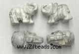 CDN382 20*40*30mm elephant white howlite decorations wholesale