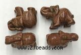 CDN388 20*40*30mm elephant goldstone decorations wholesale