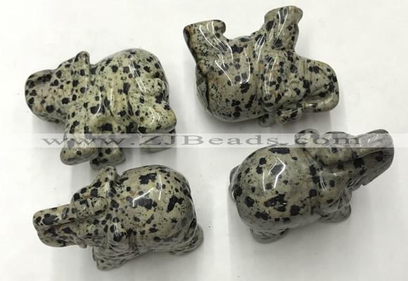 CDN391 20*40*30mm elephant dalmatian jasper decorations wholesale