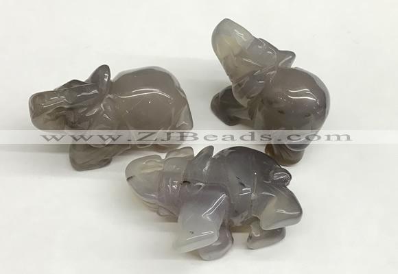 CDN403 25*50*35mm elephant grey agate decorations wholesale