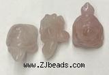 CDN431 28*45*22mm turtle rose quartz decorations wholesale