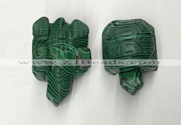 CDN463 38*55*28mm turtle imitation malachite decorations wholesale