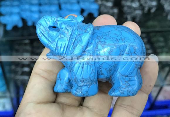 CDN513 33*65*45mm elephant imitation turquoise decorations wholesale
