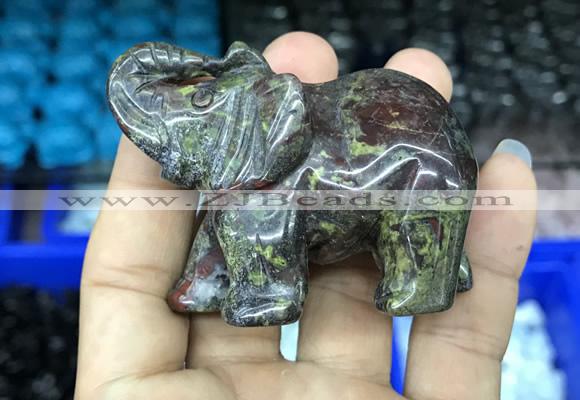 CDN517 33*65*45mm elephant dragon blood jasper decorations wholesale