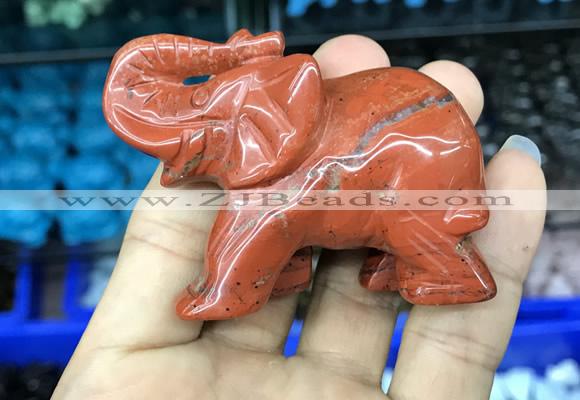 CDN520 33*65*45mm elephant red jasper decorations wholesale