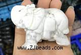 CDN532 35*80*55mm elephant white howlite decorations wholesale