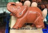 CDN538 35*80*55mm elephant red jasper decorations wholesale