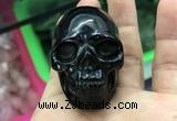 CDN554 35*50*40mm skull black agate decorations wholesale