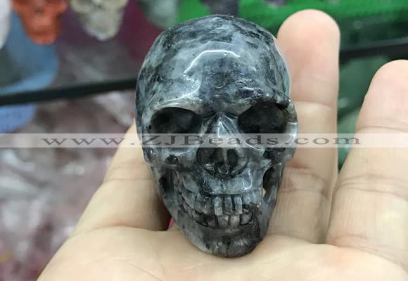 CDN556 35*50*40mm skull black labradorite decorations wholesale