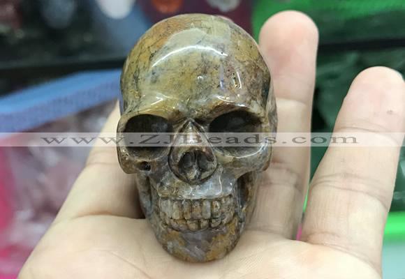 CDN558 35*50*40mm skull agate decorations wholesale