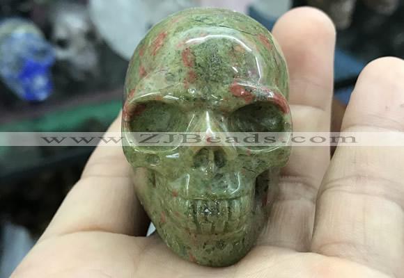 CDN561 35*50*40mm skull unakite decorations wholesale