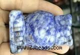 CDN572 35*50mm owl blue spot stone decorations wholesale