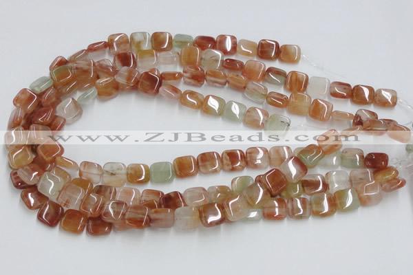 CDQ06 15.5 inches 12*12mm square natural red quartz beads wholesale