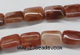 CDQ19 15.5 inches 8*10mm rectangle natural red quartz beads wholesale