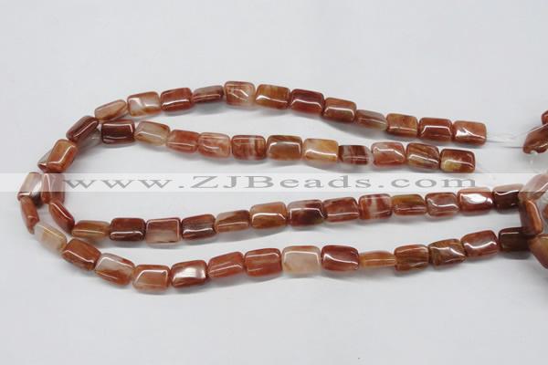 CDQ19 15.5 inches 8*10mm rectangle natural red quartz beads wholesale