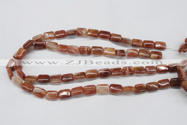 CDQ21 15.5 inches 12*16mm rectangle natural red quartz beads wholesale