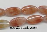 CDQ24 15.5 inches 10*17mm oval natural red quartz beads wholesale