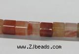 CDQ36 15.5 inches 8*8mm cube natural red quartz beads wholesale