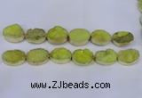 CDQ501 20*30mm - 22*30mm oval druzy quartz beads wholesale