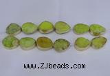 CDQ510 20*30mm - 22*30mm teardrop druzy quartz beads wholesale