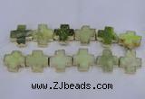 CDQ518 23*24mm - 24*25mm cross druzy quartz beads wholesale