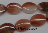 CDQ53 15.5 inches 13*18mm oval natural red quartz beads wholesale