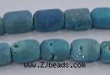 CDQ605 8 inches 6*8mm drum druzy quartz beads wholesale