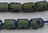 CDQ612 8 inches 6*8mm drum druzy quartz beads wholesale