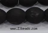 CDQ643 8 inches 12*14mm rice druzy quartz beads wholesale