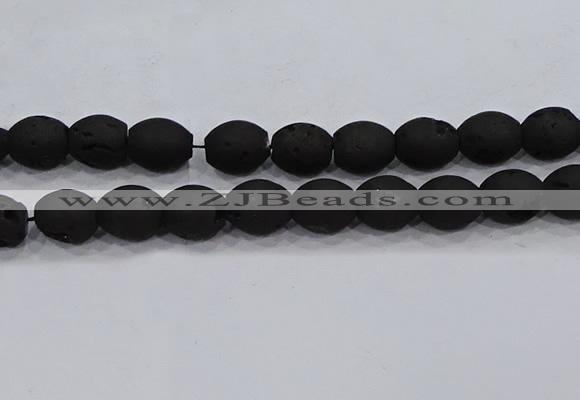 CDQ643 8 inches 12*14mm rice druzy quartz beads wholesale