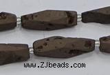 CDQ650 8 inches 8*20mm - 10*30mm freeform druzy quartz beads