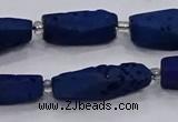 CDQ653 8 inches 8*20mm - 10*30mm freeform druzy quartz beads