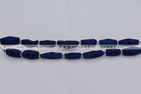 CDQ653 8 inches 8*20mm - 10*30mm freeform druzy quartz beads