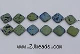 CDQ664 8 inches 25*25mm diamond druzy quartz beads wholesale