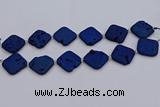 CDQ666 8 inches 25*25mm diamond druzy quartz beads wholesale