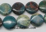 CDS12 16 inches 16mm flat round dyed serpentine jasper beads wholesale