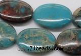 CDS18 16 inches 22*30mm oval dyed serpentine jasper beads wholesale