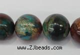 CDS192 15.5 inches 20mm round dyed serpentine jasper beads