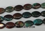 CDS205 15.5 inches 8*10mm oval dyed serpentine jasper beads