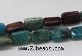 CDS22 16 inches 8*12mm rectangle dyed serpentine jasper beads wholesale